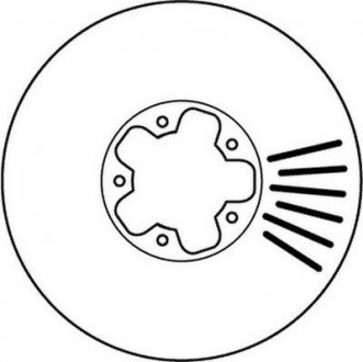 Тормозной диск передняя левая/правая (без болтов) FORD TRANSIT 2.0D-2.4D 01.00-05.06 Jurid 562140JC (фото 1)