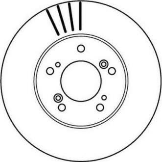 Гальмівний диск передня ліва/права (з гвинтами) ACURA NSX, RL, TL; HONDA CR-V I, HR-V, INTEGRA, LEGEND III, ODYSSEY, PRELUDE V, SHUTTLE 1.6-3.5 01.92- Jurid 562143JC (фото 1)