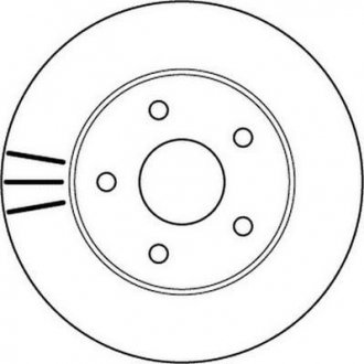 Тормозной диск передняя левая/правая (без болтов) JEEP CHEROKEE, GRAND CHEROKEE II 2.1D-4.7 10.84-09.05 Jurid 562147JC (фото 1)