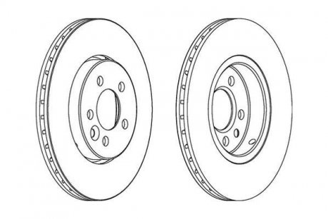 Гальмівний диск передня ліва/права (без болтів) MG MG 6, MG ZT, MG ZT- T; ROVER 75, 75 I 1.8-4.6 02.99- Jurid 562165JC