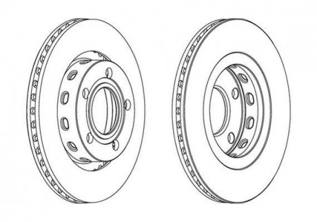 Тормозной диск задняя левая/правая (без болтов) AUDI A6 C4, A6 C5, A8 D2 2.5D-6.0 03.94-01.05 Jurid 562176JC