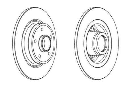 Гальмівний диск задня ліва/права RENAULT LAGUNA II 1.6-3.0 03.01-12.07 Jurid 562184JC-1 (фото 1)