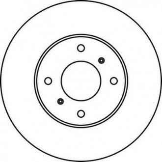 Гальмівний диск передня ліва/права (без болтів) NISSAN 200SX, ALMERA II, PRIMERA, SENTRA V 1.5-2.2D 07.88-12.06 Jurid 562232JC (фото 1)