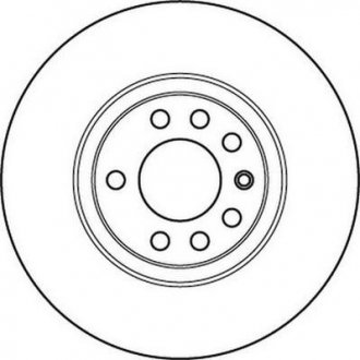 Тормозной диск передняя левая/правая (без болтов) OPEL ADAM, ASTRA G, ASTRA H, ASTRA H CLASSIC, ASTRA H GTC, CORSA D, CORSA E, MERIVA A, MERIVA B, VECTRA B, ZAFIRA A, ZAFIRA B 1.4-3.0 D 01.98- Jurid 562240JC (фото 1)