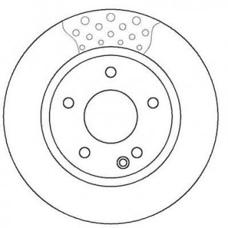 Тормозной диск передняя левая/правая (без болтов) MERCEDES VANEO (414) 1.6/1.7D/1.9 02.02-07.05 Jurid 562249JC