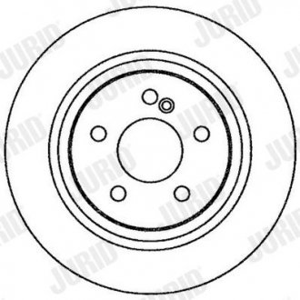 Фото автозапчастини гальмівний диск задня ліва/права (з гвинтами) MERCEDES S (C215), S (W220) 2.8-5.0 10.98-03.06 Jurid 562257JC