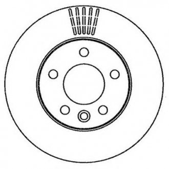 Фото автозапчасти тормозной диск, задний левый/правый (294mmx22mm) Volkswagen MULTIVAN V 1.9 TDI/2.0/2.0 BiTDI/2.0 BiTDI 4motion/2.0 TDI/2.0 TDI 4motion/2.0 TSI/2.0 TSI 4motion/2.5 4motion/3.2 Jurid 562262JC