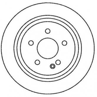 Тормозной диск задняя левая/правая (без болтов) MERCEDES VIANO (W639), VITO/MIXTO (W639), VITO (W639) 2.0D-Electric 09.03- Jurid 562263JC (фото 1)