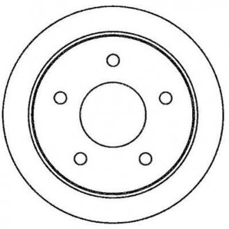 Тормозной диск задняя левая/правая (без болтов) NISSAN ALMERA TINO, PRIMERA 1.6-2.2D 06.96- Jurid 562264JC