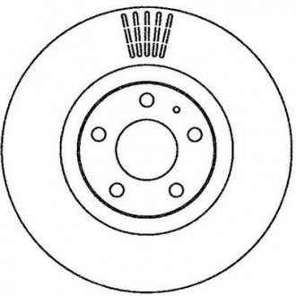 Тормозной диск передняя левая/правая (с винтами) AUDI A6 ALLROAD C6, A6 C6, A8 D3; SAAB 9-5 2.0-6.0 09.01-08.11 Jurid 562265JC