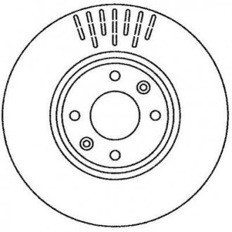 Гальмівний диск передня ліва/права (з гвинтами) CITROEN C4, C4 GRAND PICASSO I, C4 I, C4 PICASSO I; PEUGEOT 207, 307 1.6-2.0D 10.03-12.13 Jurid 562267JC