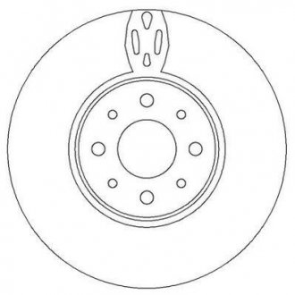 Фото автозапчасти тормозной диск передняя левая/правая (с винтами) ALFA ROMEO MITO; CHRYSLER DELTA; FIAT BRAVO II, STILO, TIPO; LANCIA DELTA III 0.9-2.4 01.88- Jurid 562295JC