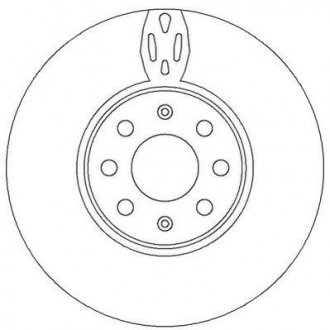 Гальмівний диск передня ліва/права (з гвинтами) FIAT DOBLO, DOBLO/MINIVAN, GRANDE PUNTO, PUNTO, PUNTO EVO; OPEL ADAM, CORSA D, CORSA E 0.9-1.9D 03.01- Jurid 562297JC