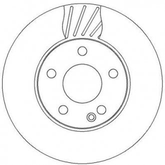 Гальмівний диск передня ліва/права (з гвинтами) MERCEDES A (W169), B SPORTS TOURER (W245) 1.5-2.0D 09.04-06.12 Jurid 562312JC (фото 1)