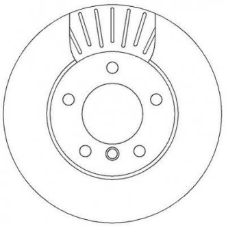 Тормозной диск передняя левая/правая (с винтами) BMW 1 (E81), 1 (E87) 1.6/2.0/2.0D 06.04-12.11 Jurid 562313JC (фото 1)