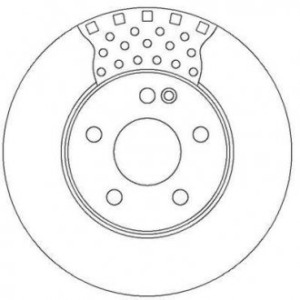 Тормозной диск передняя левая/правая (с винтами) MERCEDES A (W169), B SPORTS TOURER (W245) 2.0-Electric 09.04-06.12 Jurid 562314JC (фото 1)