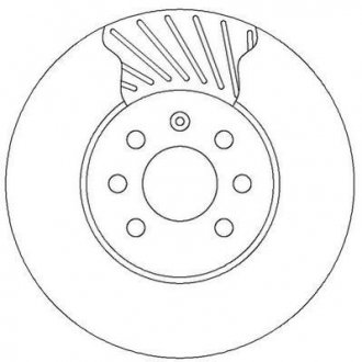 Гальмівний диск передня ліва/права (з гвинтами) OPEL ASTRA H, ASTRA H CLASSIC, ASTRA H GTC 1.2-2.0 01.04- Jurid 562315JC