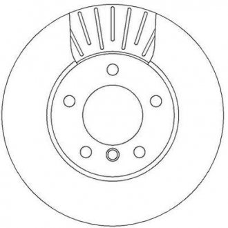 Тормозной диск передняя левая/правая (с винтами) BMW 1 (E81), 1 (E82), 1 (E87), 1 (E88), 3 (E90) 1.6/2.0/2.0D 06.04-12.13 Jurid 562317JC (фото 1)