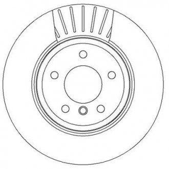 Гальмівний диск задня ліва/права (з гвинтами) BMW 5 (E60), 5 (E61), 6 (E63), 6 (E64) 2.0-3.0D 12.01-12.10 Jurid 562319JC (фото 1)
