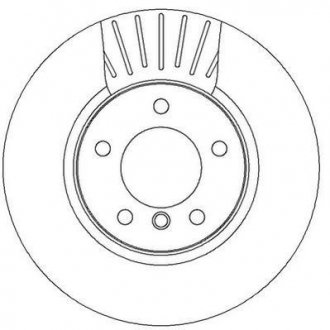 Гальмівний диск передня ліва/права (з гвинтами) BMW 5 (E39), 5 (E60), 5 (E61) 2.0-4.9 10.98-12.10 Jurid 562320JC (фото 1)