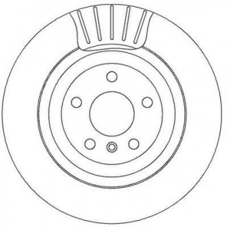 Тормозной диск задняя левая/правая (без болтов) MERCEDES GL (X164), M (W164), R (W251, V251) 3.0-5.5 02.05-12.14 Jurid 562326JC (фото 1)