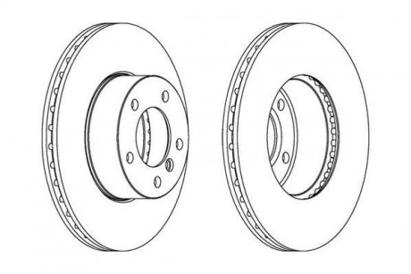 Тормозной диск передняя левая/правая (без болтов) BMW 1 (E81), 1 (E82), 1 (E87), 1 (E88), 3 (E90), 3 (E91), 3 (E92), 3 (E93), Z4(E89) 1.6-3.0 06.04-08.16 Jurid 562342JC (фото 1)