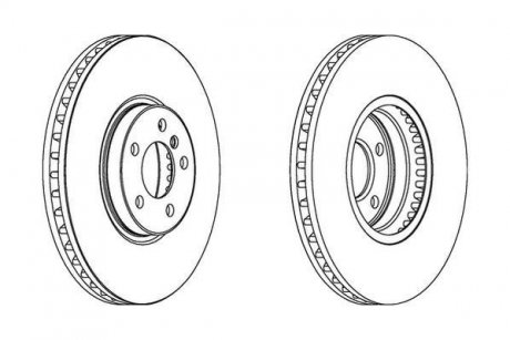 Фото автозапчастини bmw диск тормозной передний х5 е53 4.8 Jurid 562357JC-1