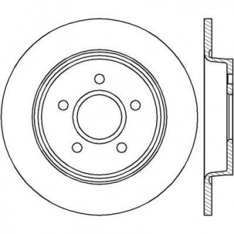 Тормозной диск задний левый/правый (без болтов) VOLVO C30, C70 II, S40 II, V40, V50; FORD C-MAX, FOCUS C-MAX, FOCUS II 1.5-Electric 10.03- Jurid 562411JC (фото 1)