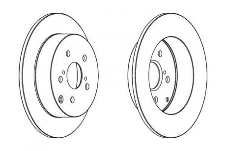 Тормозной диск задняя левая/правая (без болтов) TOYOTA COROLLA 1.4-2.0D 10.01-03.08 Jurid 562415JC