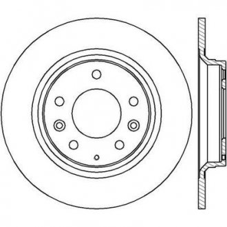 Тормозной диск задний левый/правый (без болтов) FORD USA FUSION; MAZDA 323 F VI, 323 S VI, 6, 626 V, MX-5 III, PREMACY 1.4-3.5 02.98- Jurid 562416JC