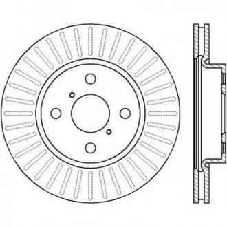 Тормозной диск передняя левая/правая (без болтов) DAIHATSU CHARADE VIII; TOYOTA YARIS 1.0-1.4D 08.05- Jurid 562421JC
