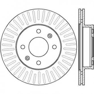 Гальмівний диск передня ліва/права (без болтів) HYUNDAI I10 I, I10 II; KIA PICANTO; SAAB 9-3 1.0-2.0 02.98- Jurid 562428JC (фото 1)