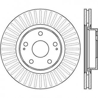 Тормозной диск передняя левая/правая (без болтов) TOYOTA AURIS Jurid 562430JC (фото 1)