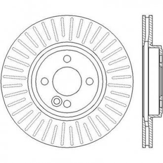 Тормозной диск передняя левая/правая (без болтов) MINI (R50, R53), (R52), (R56), (R57), (R58), (R59), CLUBMAN (R55) 1.6/2.0D 03.02-06.15 Jurid 562444J (фото 1)