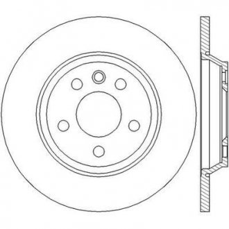Тормозной диск задний левый/правый (без болтов) FORD GALAXY I; SEAT ALHAMBRA; Volkswagen SHARAN, TRANSPORTER IV 1.8-2.8 09.97-03.10 Jurid 562448JC (фото 1)