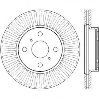 Тормозной диск передняя левая/правая (без болтов) TOYOTA YARIS 1.0/1.5/1.8 08.05- Jurid 562455JC (фото 1)
