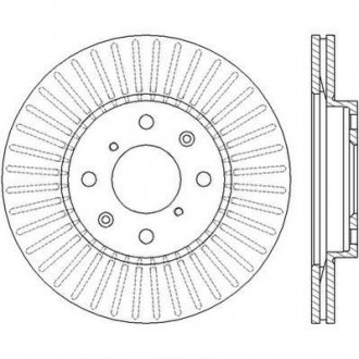 Тормозной диск передняя левая/правая (без болтов) OPEL AGILA; SUZUKI SPLASH, SWIFT III 1.0-1.6 02.05- Jurid 562456JC (фото 1)