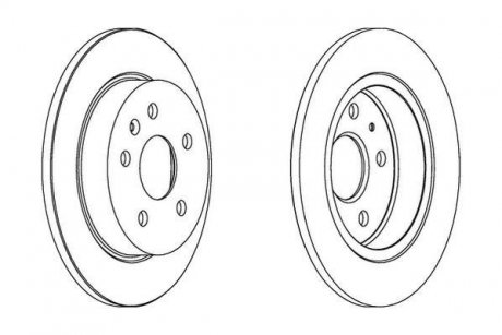 Тормозной диск задняя левая/правая (без болтов) CHEVROLET MALIBU; OPEL INSIGNIA A, INSIGNIA A COUNTRY; SAAB 9-5 1.4-2.8 07.08- Jurid 562461JC (фото 1)