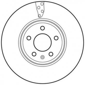Гальмівний диск передня ліва/права (без болтів) AUDI A4 ALLROAD B8, A4 ALLROAD B9, A4 B8, A4 B9, A5 1.4-2.0H 10.07- Jurid 562466JC