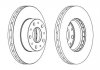 Тормозной диск передняя левая/правая (без болтов) CITROEN JUMPER; FIAT DUCATO; PEUGEOT BOXER 2.2D-3.0D 04.06- Jurid 562468JC (фото 1)