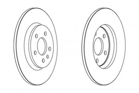 Тормозной диск задняя левая/правая (без болтов) AUDI A4 ALLROAD B8, A4 B8, A5, A6 C7, A7, Q5 1.8-3.2 06.07-09.18 Jurid 562505JC