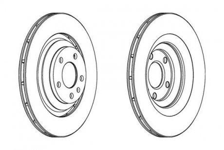 Тормозной диск задняя левая/правая (с винтами) AUDI A6 ALLROAD C6, A6 C6 2.7D-4.2 05.04-08.11 Jurid 562512JC (фото 1)