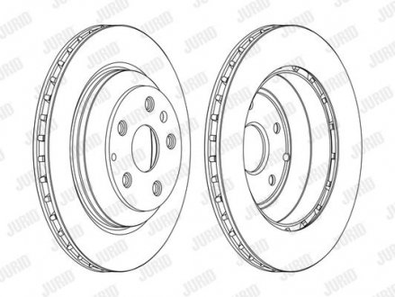 Тормозной диск задняя левая/правая (без болтов) AUDI Q7; PORSCHE CAYENNE 3.0D-6.0D 09.02- Jurid 562513JC-1 (фото 1)
