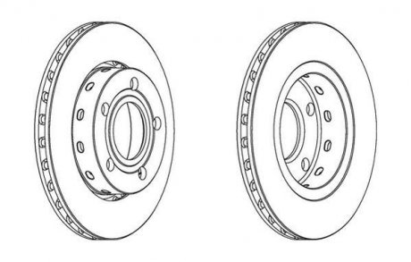 Гальмівний диск задня ліва/права (без болтів) AUDI A4 B5; Volkswagen PASSAT B5, PASSAT B5.5 1.8-2.8 01.95-05.05 Jurid 562516JC (фото 1)
