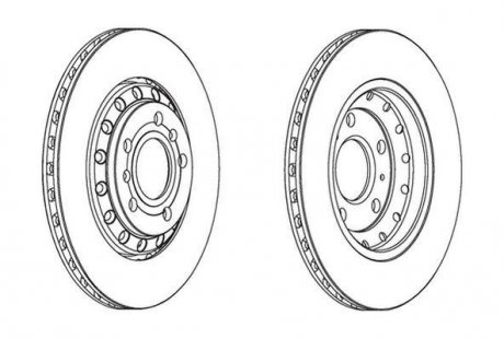 Гальмівний диск задня ліва/права (без болтів) AUDI A8 D3; Volkswagen PHAETON 3.0-6.0 04.02-03.16 Jurid 562518JC
