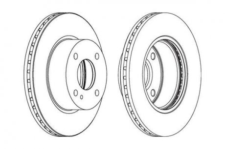 Тормозной диск передняя левая/правая (без болтов) FORD FIESTA VI, KA+ III 1.0-1.6D 06.08- Jurid 562539JC (фото 1)