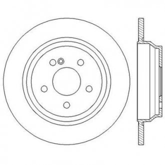 Тормозной диск задняя левая/правая (без болтов) MERCEDES S (W221), SL (R230) 2.2D-4.0D 10.05-12.13 Jurid 562566JC (фото 1)