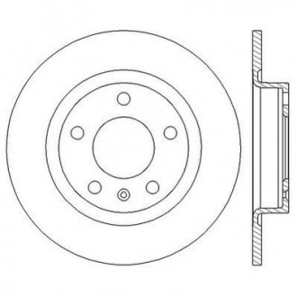 Тормозной диск задняя левая/правая (с винтами) ABARTH GRANDE PUNTO; FIAT GRANDE PUNTO; OPEL ADAM, CORSA D, CORSA E 1.0-1.7D 10.05- Jurid 562580JC (фото 1)