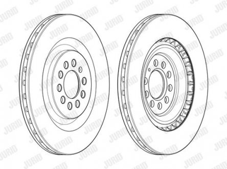 Тормозной диск передняя левая/правая (без болтов) SEAT LEON 1.8 02.02-06.06 Jurid 562597JC-1