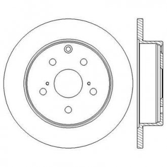 Тормозной диск задняя левая/правая (без болтов) TOYOTA RAV 4 III, RAV 4 IV 2.0-3.5 11.05- Jurid 562601JC (фото 1)